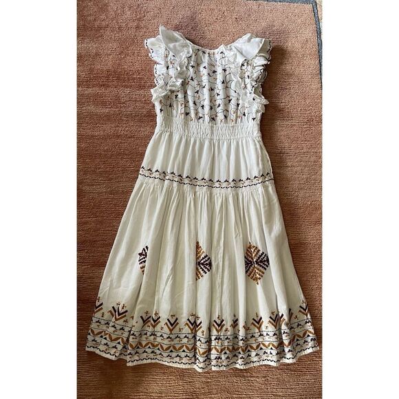 Anthropologie Embroidered Midi Dress Size M $248 - Picture 7 of 10